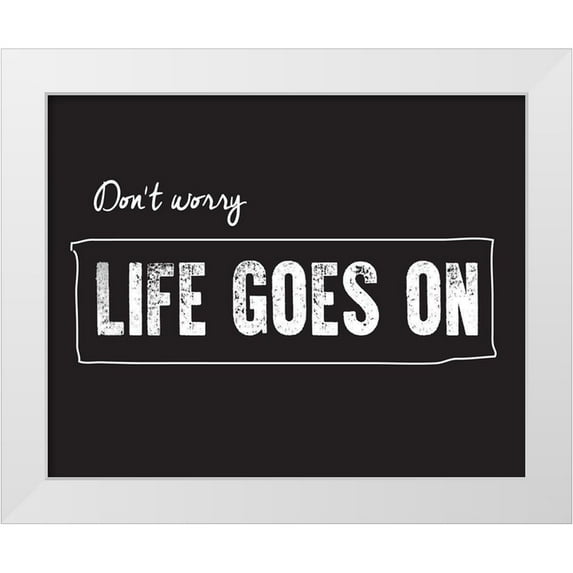 Braun Studio 32x26 White Modern Wood Framed Museum Art Print Titled - Life goes on