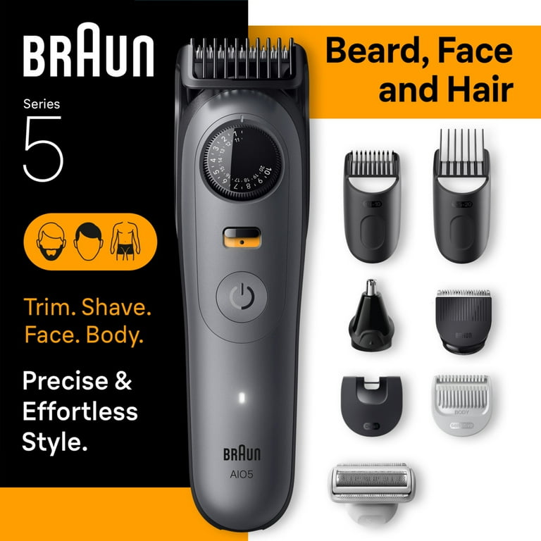 Braun All-in-One Series 5 Trimmer Kit, Ultra Sharp Blade, Up to