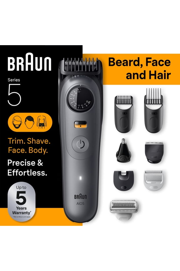 All-in-One Series 5 Trimmer Kit, 40 Lengths, Ultra Sharp Blade, AIO 5510, Moonstone Grey