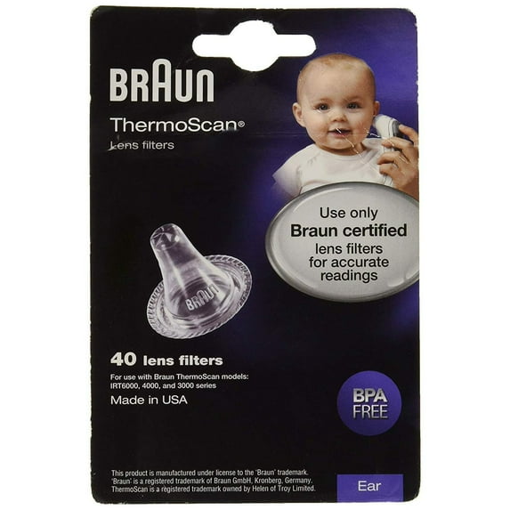 Braun Thermoscan ExactTemp Ear Certified Thermometer Lens Filter, 40 ct