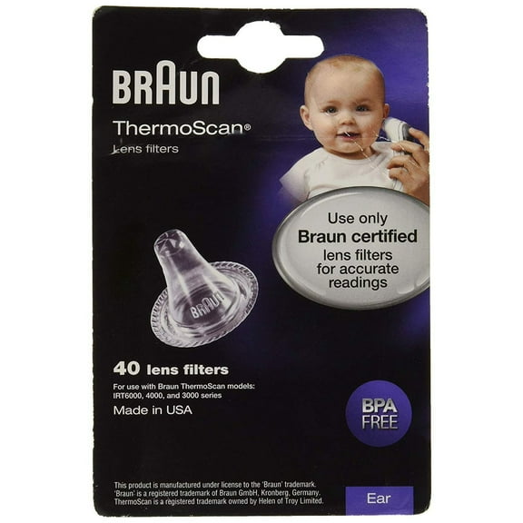 Braun Thermoscan ExactTemp Ear Certified Thermometer Lens Filter, 40 ct