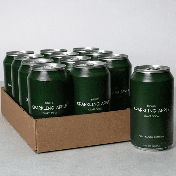 Brause Apple Soda German Craft Soda, Sparkling Apple Juice / Cider, No Sugar Added