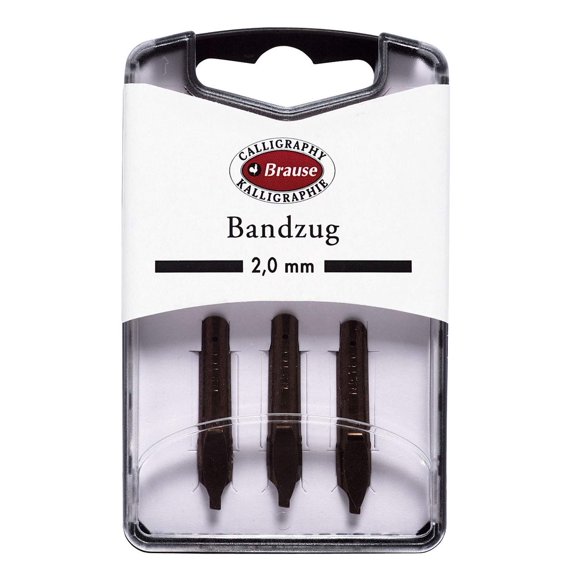 Brause Bandzug Calligraphy Nibs - Box of 3 nibs - 2 mm
