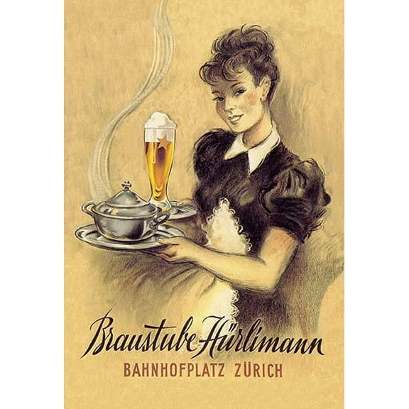 Braustube Hurliman Bahnhofplatz Fine art canvas print (20" x 30")