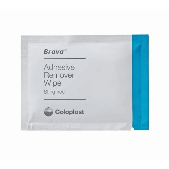 Brava Adhesive Remover Wipes, Silicone-Based, Sting Free, One Size 120115 (Box of 30) By Coloplast