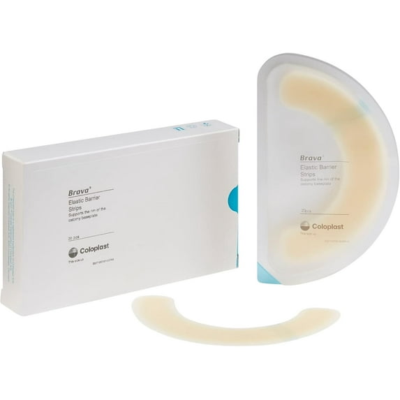 Brava Elastic Barrier Strips for Ostomy Care, 5-1/2", 20 Count
