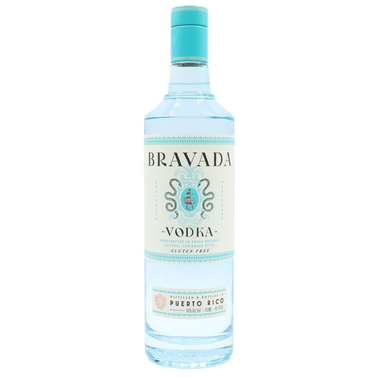 Bravada Vodka Puerto Rico, Gluten Free, Organic, Glass Bottle