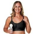 thumbnail image 1 of Bravado Designs Hands Free Pumping Bra & Nursing Bra 2-in-1 Seamless for Maternity & Breastfeeding, Black, XX-Large, 1 of 4