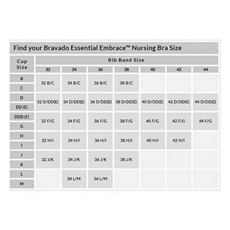 Bravado Designs Essential Embrace Nursing Bra - 36J/K - Black Purple 