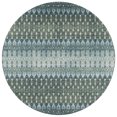 thumbnail image 1 of Bravado Indoor/Outdoor Blue Ikat 8' Round Non-Skid Area Rug, 1 of 8