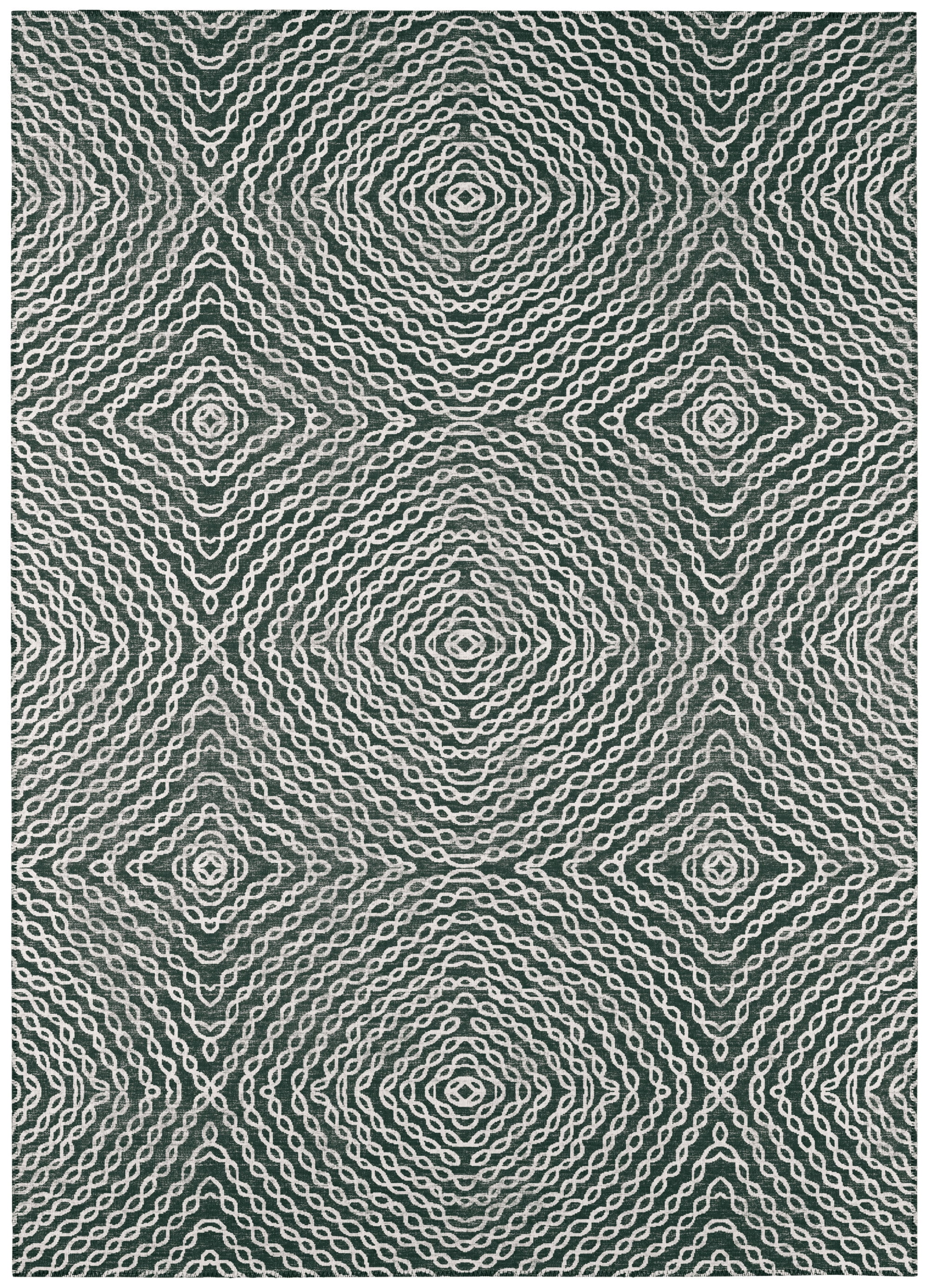 Bravado Indoor/Outdoor Grey Geometric 5' x 7'6