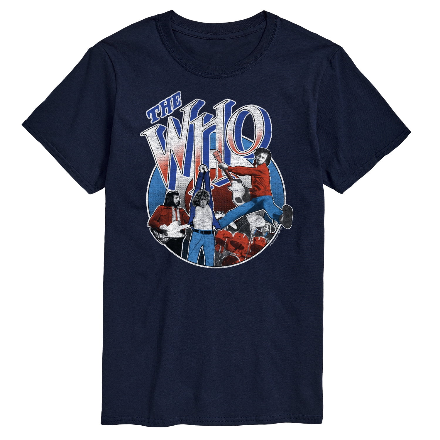The Who Faces Band Ringer T-Shirt - Official Unisex Raglan Tee, Orange & Brown, 60% Cotton 40% Polyester