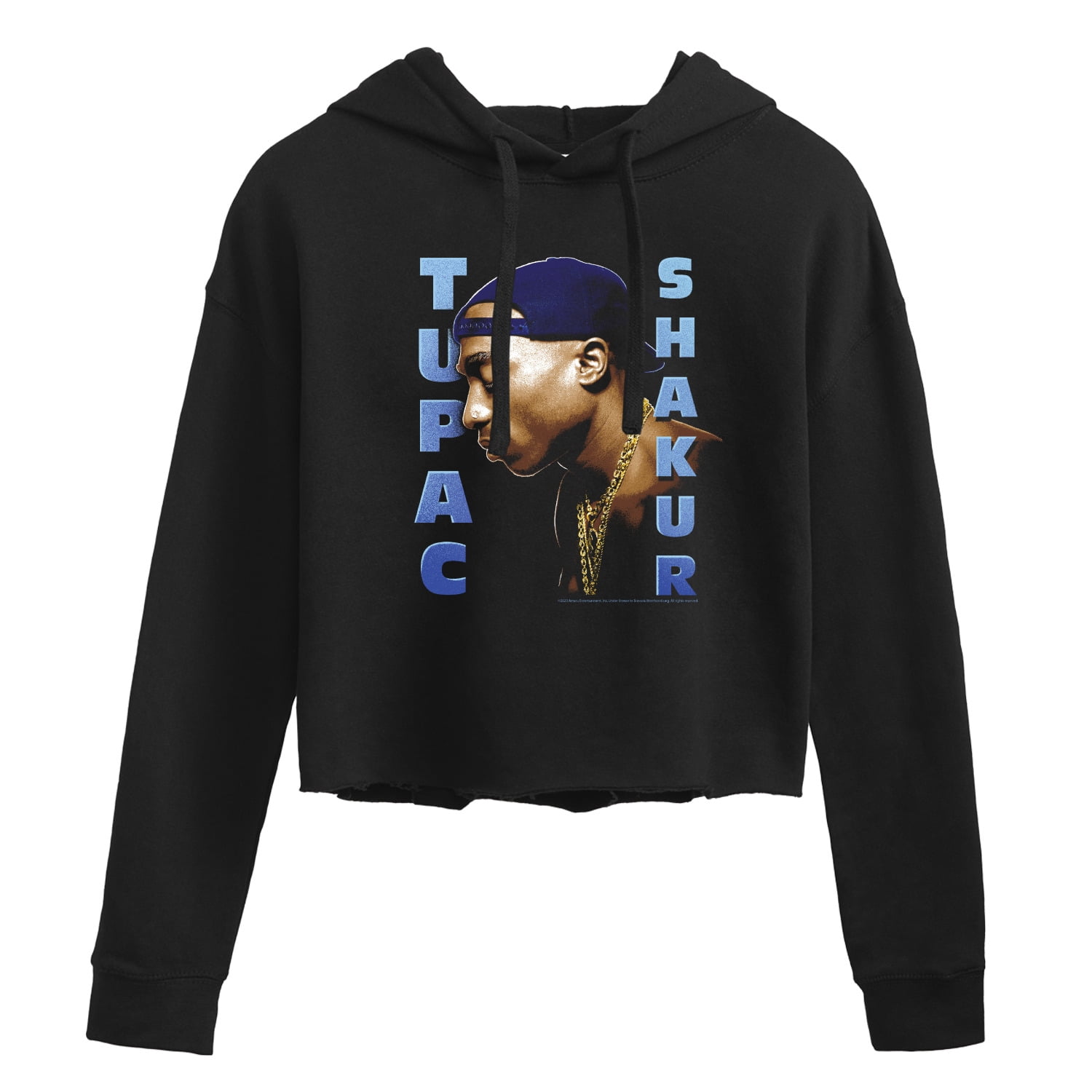 Cropped Tupac Hoodie (CHEMISTRY Tupac Poetic Justice Black Cropped Hoodie)