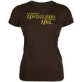 thumbnail image 1 of Brave Adventurers are Born in April Juniors Soft T Shirt Brown MD, 1 of 1