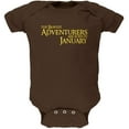 thumbnail image 1 of Brave Adventurers are Born in January Soft Baby One Piece Brown 9-12 M, 1 of 1