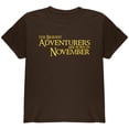 thumbnail image 1 of Brave Adventurers are Born in November Youth T Shirt Dark Chocolate YMD, 1 of 1