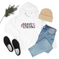 thumbnail image 1 of Brave And Strong against Cancer Women Male Unisex Heavy Blend™ Hooded Sweatshirt, 1 of 9