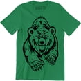 thumbnail image 1 of Brave Angry Bear Scary Wildlife Animal Lover Cool Gift Idea Men's T-Shirt, 1 of 4