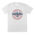 thumbnail image 1 of Brave Badge Humor Graphic White Mens T-Shirt, 1 of 1