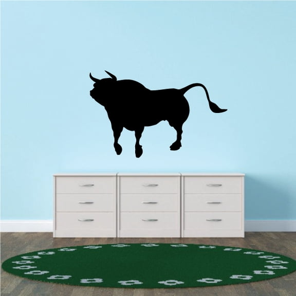 Brave Bull Silhouette Decal - 36 Inches