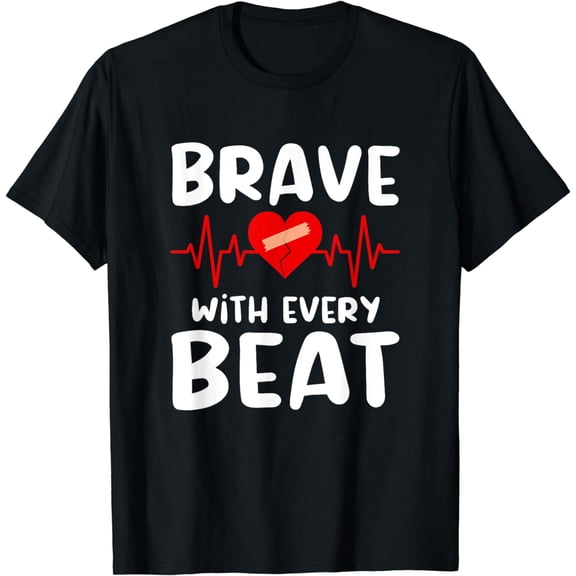 Brave CHD Warrior Congenital Heart Disease Awareness T-Shirt