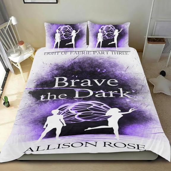 Brave the Dark Themed Bed Sheet Set Three Piece Set 36x75 In ches Comfortable And Skin Friendly Unique Design Creating A Star Studded Night Home Decor Gifts For Family Friends fans