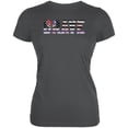 thumbnail image 1 of Brave EMT Firefighter Thin Red Blue Line Flag Juniors Soft T Shirt Asphalt SM, 1 of 1
