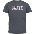 thumbnail image 1 of Brave EMT Firefighter Thin Red Blue Line Flag Mens T Shirt Charcoal 2XL, 1 of 1