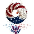 thumbnail image 1 of Brave Eagle Wings Flag Wreath,Eagle Flag Wreath,Brave Wings Wreath, Eagle Wreath, Independence Day Summer Retro Garland Decorations 4th of July Summer Decorations for Front Door (1pcs,30*30cm), 1 of 7