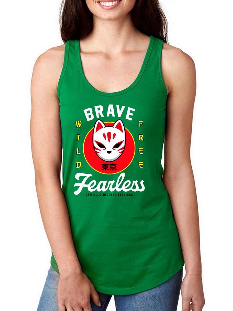 Brave Fearless Fox Mask Racerback Tank Women -Image by Shutterstock ...