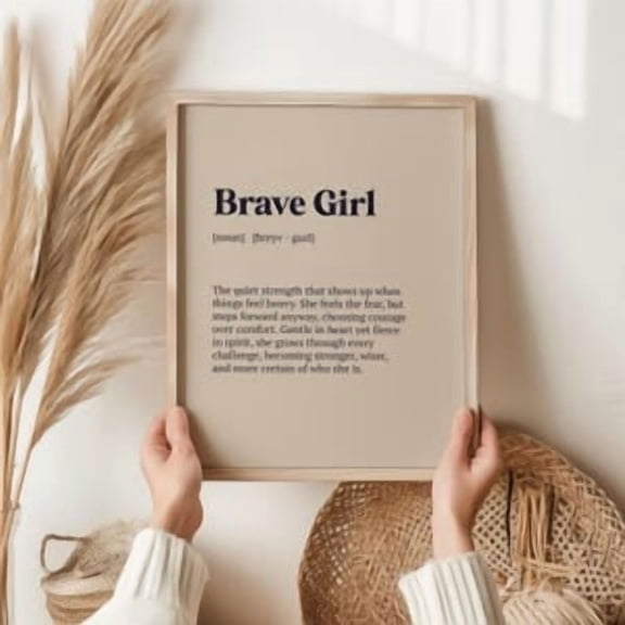 Brave Girl Definition Poster, Poster Home Decor, Poster Only