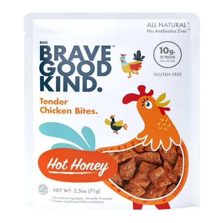 Brave Good Kind All Natural Hot Honey Tender Chicken Bites 2.5oz Bag