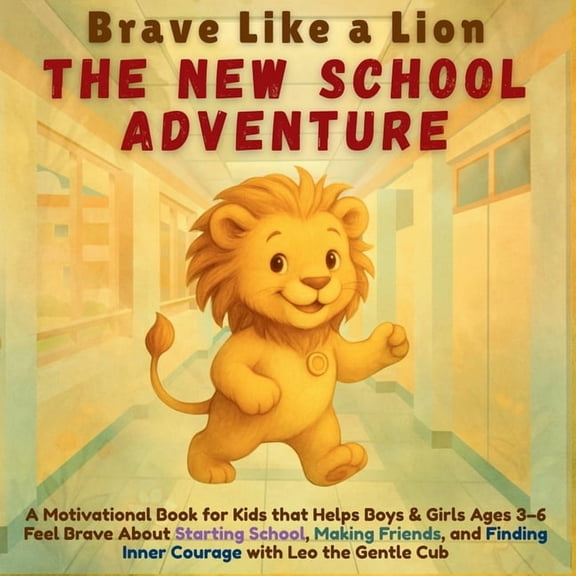 Brave Like a Lion - The New School Adventure: A Motivational Story for Kids that Helps Boys & Girls Aged 3-6 About S, (Paperback)