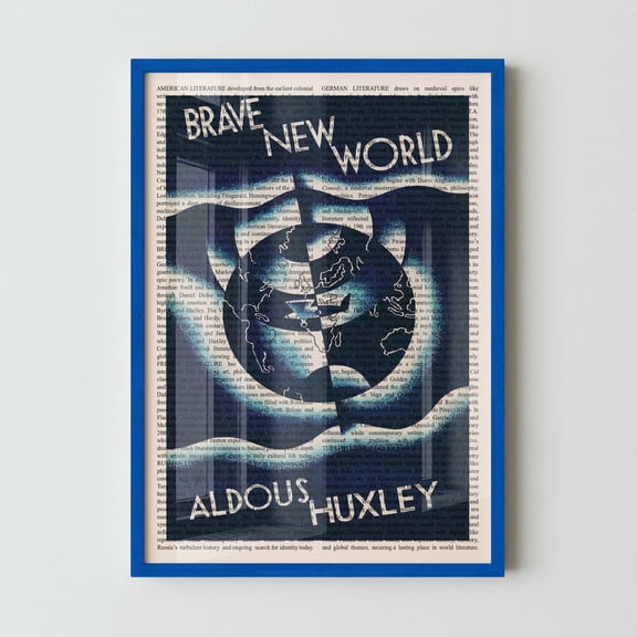Brave New World Book Wall Art Print, Unframed Paper Poster 8x10in