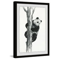 Brave Panda Framed Painting Print