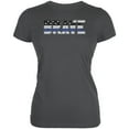 thumbnail image 1 of Brave Police Thin Blue Line Flag Juniors Soft T Shirt Asphalt X-LG, 1 of 1