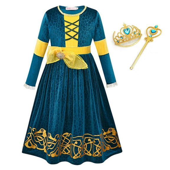 Brave Princess Merida Costume Kids Dress up Costume Birthday Carnaval Party Classic Costume