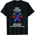 thumbnail image 1 of Brave Strong Resilient Rheumatoid Arthritis Awareness Ribbon T-Shirt, 1 of 2