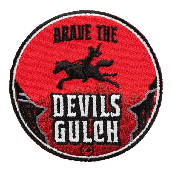 Brave The Devil's Gulch Iron On Travel Patch