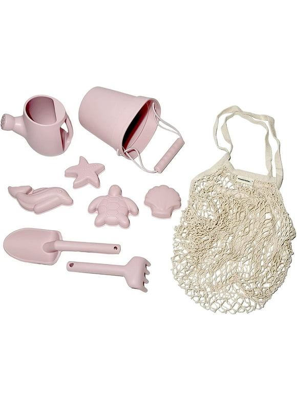BraveJusticeKidsCo. | Silicone Summer Beach Set | Toddler Sandbox Toys | + Beach Bag | Beach Toys