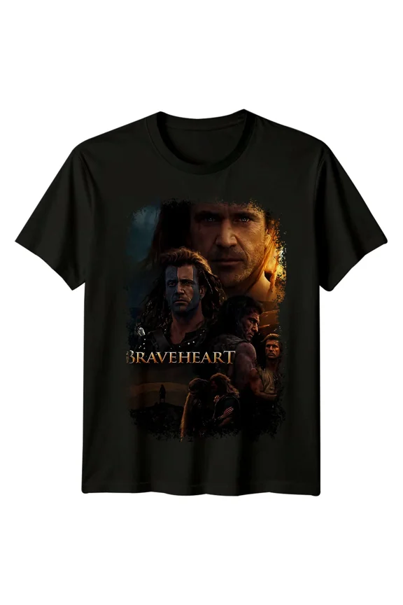 Braveheart (1995) Movie Poster Inspired T-Shirt Retro 90s Tee Unisex