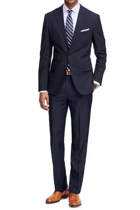 Classic Fit 2-Piece Men's Suit Jacket & Pant Set