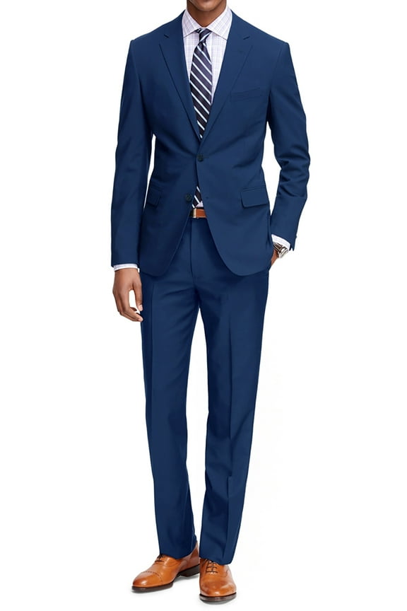 Classic Fit Polyster Two-Piece Suit Jacket and Pant Set