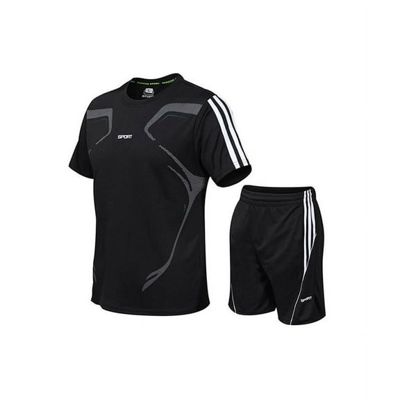 Braveman Men's Active Moisture Wicking
Workout 2-Piece T-Shirt and Athletic Shorts Set