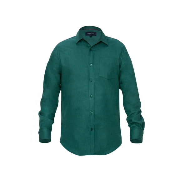 Braveman Men's Buffalo Plaid Button Down Classic Fit Flannel Shirt Color: Green Size: XXL