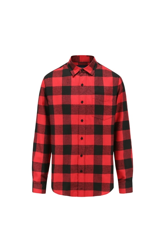 Men's Buffalo Plaid Button Down Classic Fit Flannel Shirt