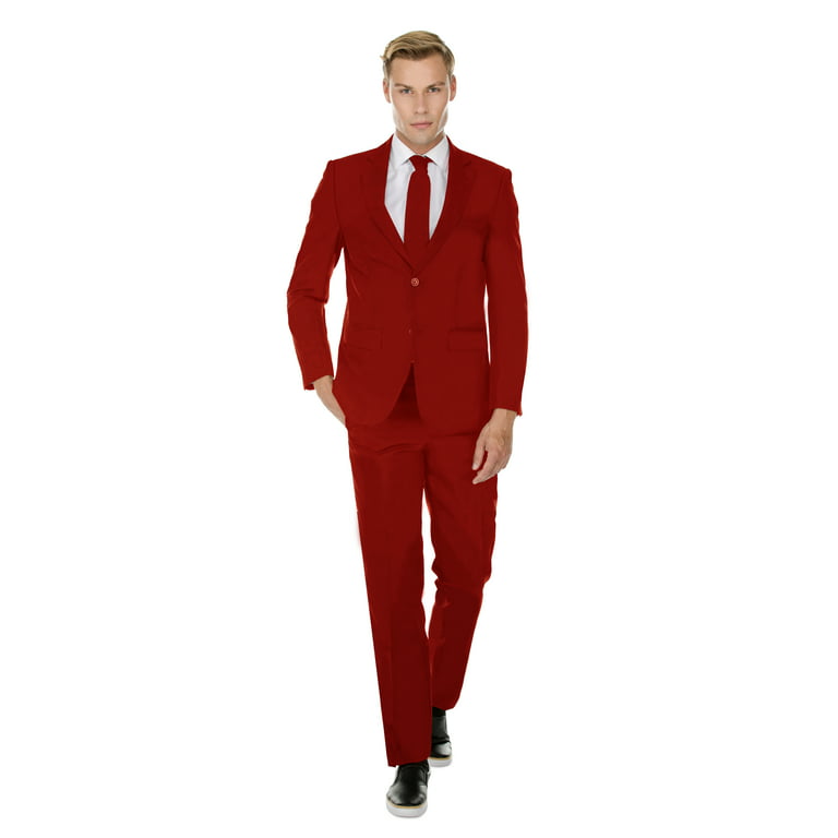 Wehilion Mens Suits Set Slim Fit Men 3 Piece Dress Suit Prom Blazer Wedding  Formal Jacket & Vest & Pants Navy Blue XXL