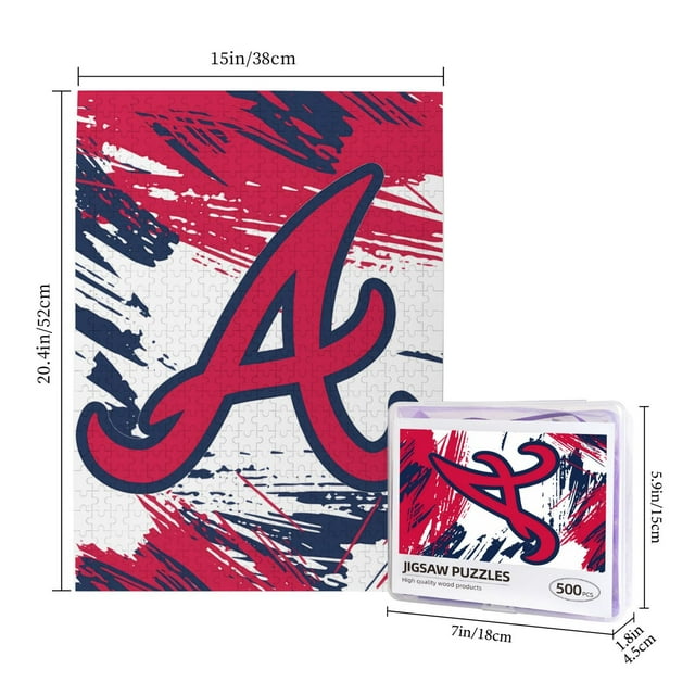 Braves 2025 New Wooden Baseball Team Logo Jigsaw Puzzle (500 Piece Braves 2025 New Wooden Baseball Team Logo Jigsaw Puzzle (500 Piece