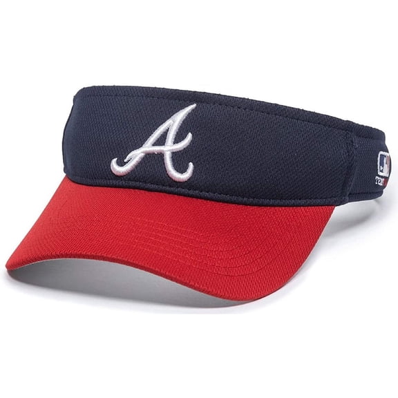 Braves Mesh Two Tone Golf Sun Visor Hat Adult Men's Adjustable Navy