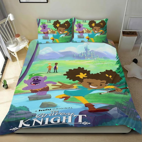 The Bravest Knight-themed Bed Sheet Set Three Piece Set Comfortable And Skin Friendly Unique Design Home Decor Gifts For Family Friends fans36x75Inches90cm*190cm